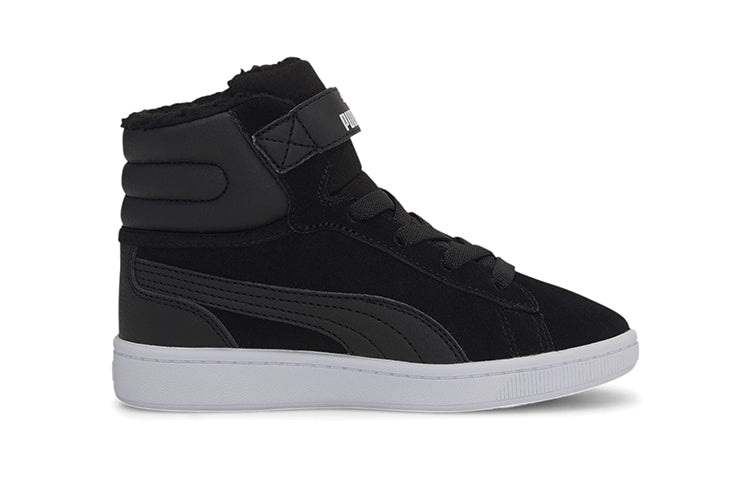 (PS) PUMA Vikky V2 Mid Fur Fleeced Casual Board ShoesBlack/White 370623-03