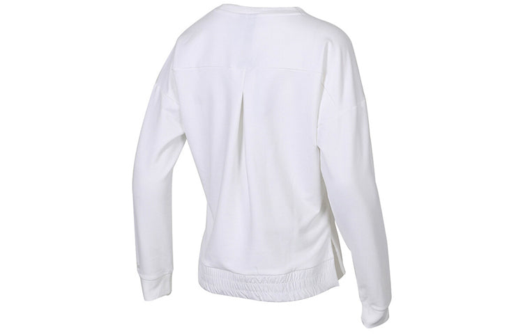 (WMNS) adidas Sports Stylish Round Neck Pullover White EA3103