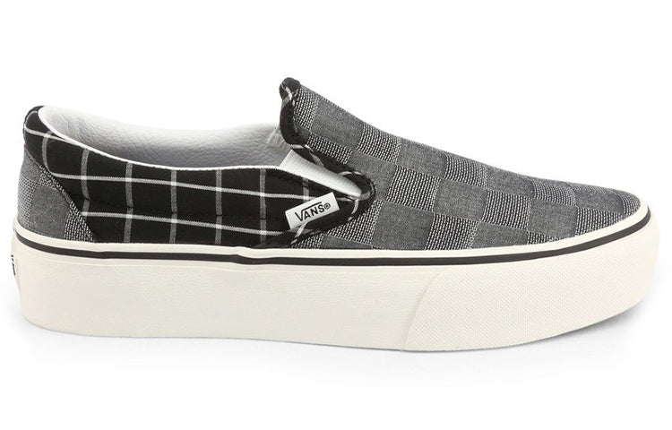 Vans slip-on Skate shoes Checkered 'Grey Black' VN0A3JEZ1AW