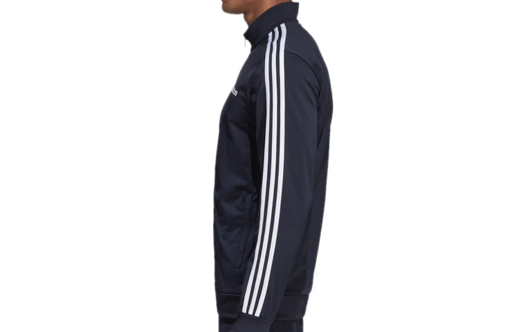 adidas ESSENTIALS Stripe Elastic Sports Jacket Black DU0445