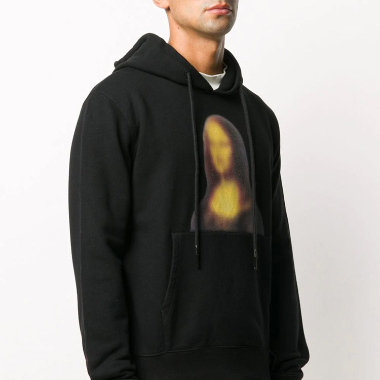 Off-White Mona Lisa Printing Hooded Pullover Men Black OMBB034F20FLE0101010