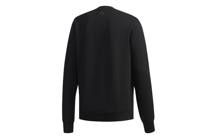 adidas Crew Swt Brand Printing Logo Round Neck Pullover Black DW4578