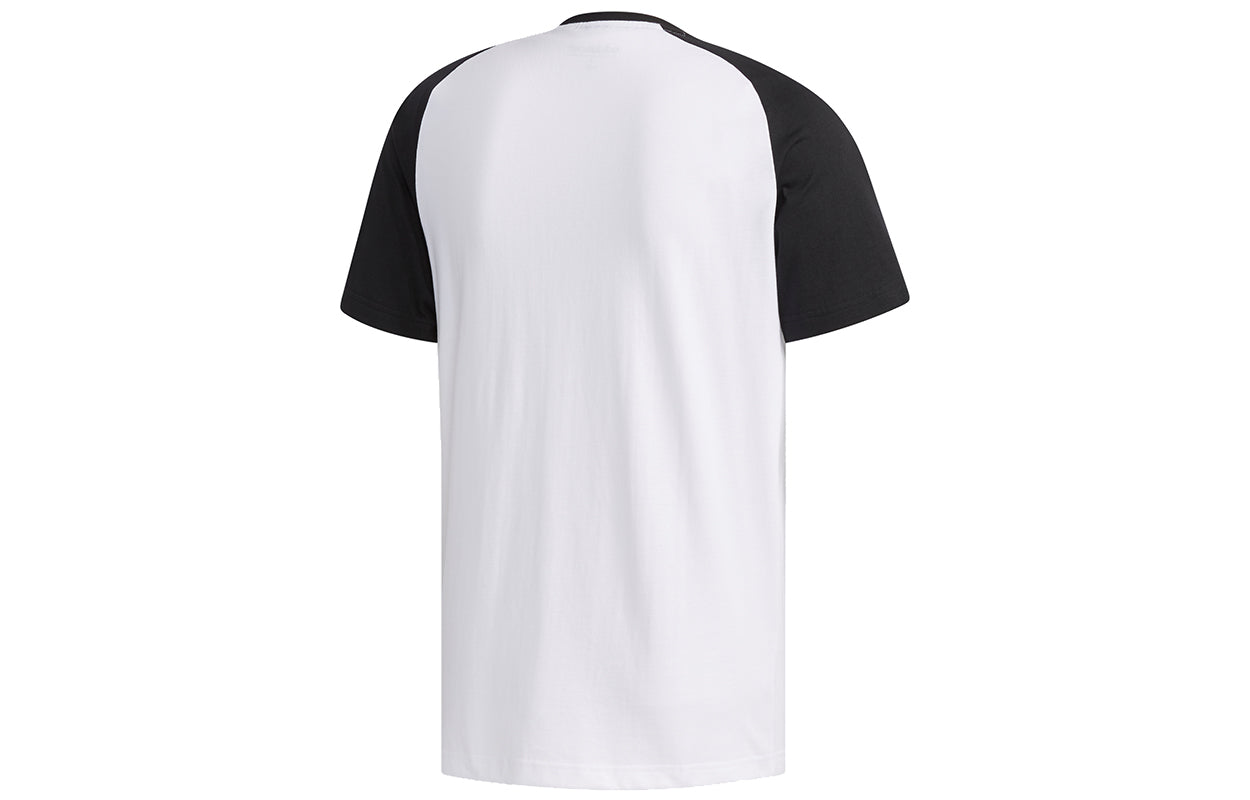 adidas neo Colorblock Round Neck Short Sleeve White EI4728