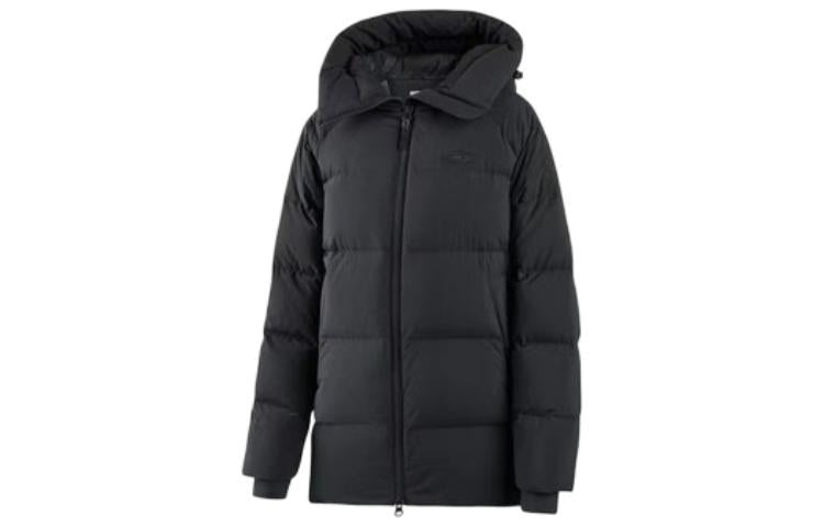 (WMNS) Skechers SKX Logo Printed Long Down Jacket 'White Black' P422W002