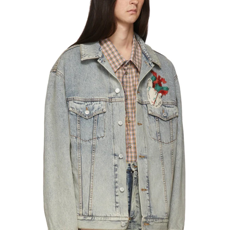 Gucci Bleached Denim Jacket 'Light Blue' 548722-XDAK4-4048