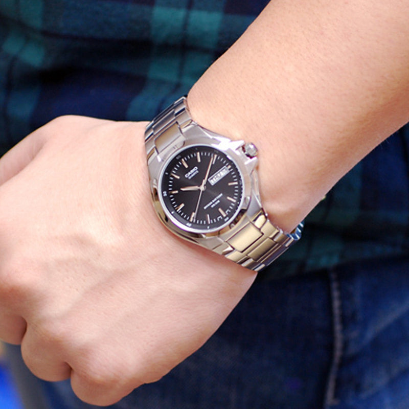 Casio Standard Simplistic Steel Analog Watch 'Silver Black' MTP-1239D-1A