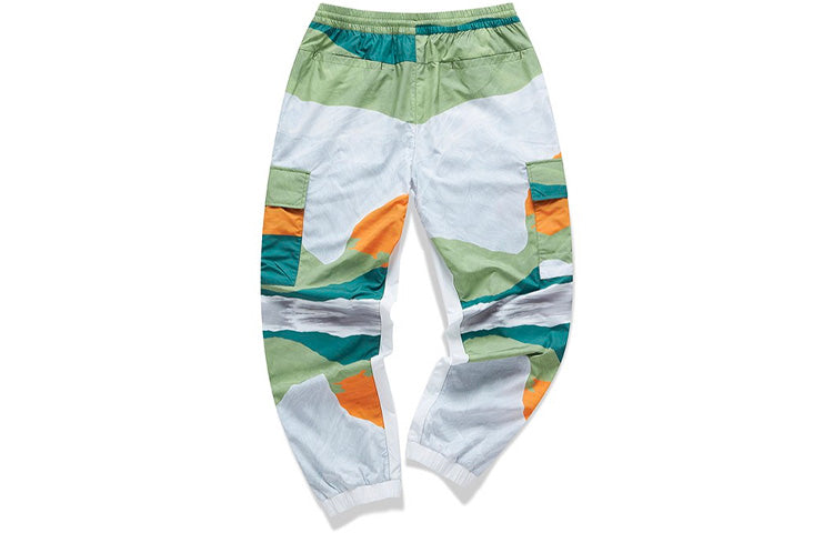 FILA FUSION Woven Printing Cargo Casual Pants Colorblock T11M123801F-LG