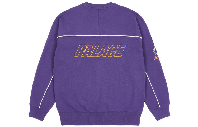 PALACE SS21 Mumma Mia Crew Purple Italy Soccer/Football Logo Round Neck Long Sleeves Unisex P20CS175