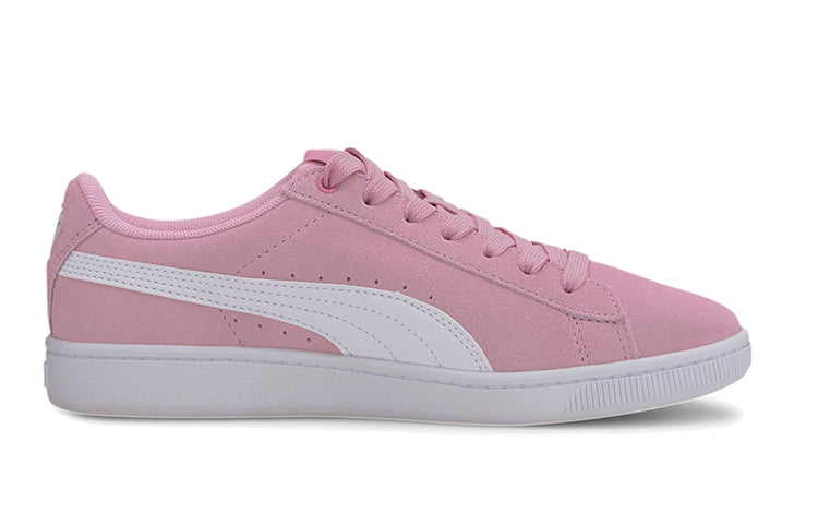 (GS) PUMA Vikky V2 Suede Casual Board Shoes Pink/White 370510-06