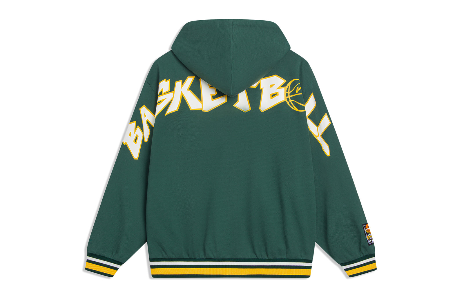 Li-Ning Hoops Graphic Hooded Jacket 'Green' AWDT549-3