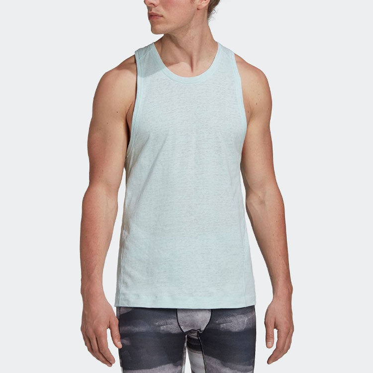 Men's adidas Logo Printing Round Neck Pullover Sleeveless Camisole Blue Vest HD0958