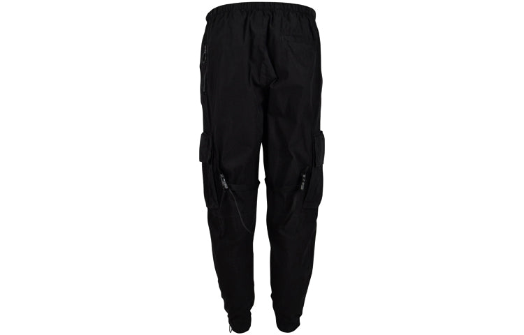Off-White SS21 Parachute Logo Cargo Long Pants Black OMCF004R21FAB0011001