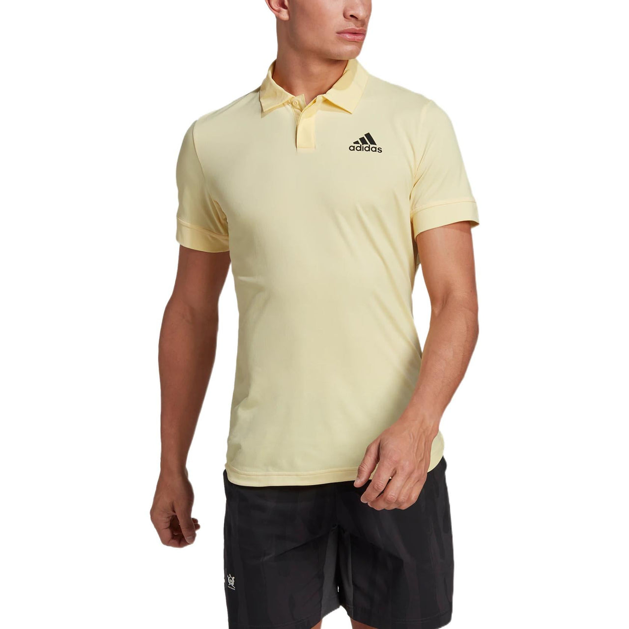 adidas Printing Brand Logo Short Sleeve Polo Shirt Yellow HG3129