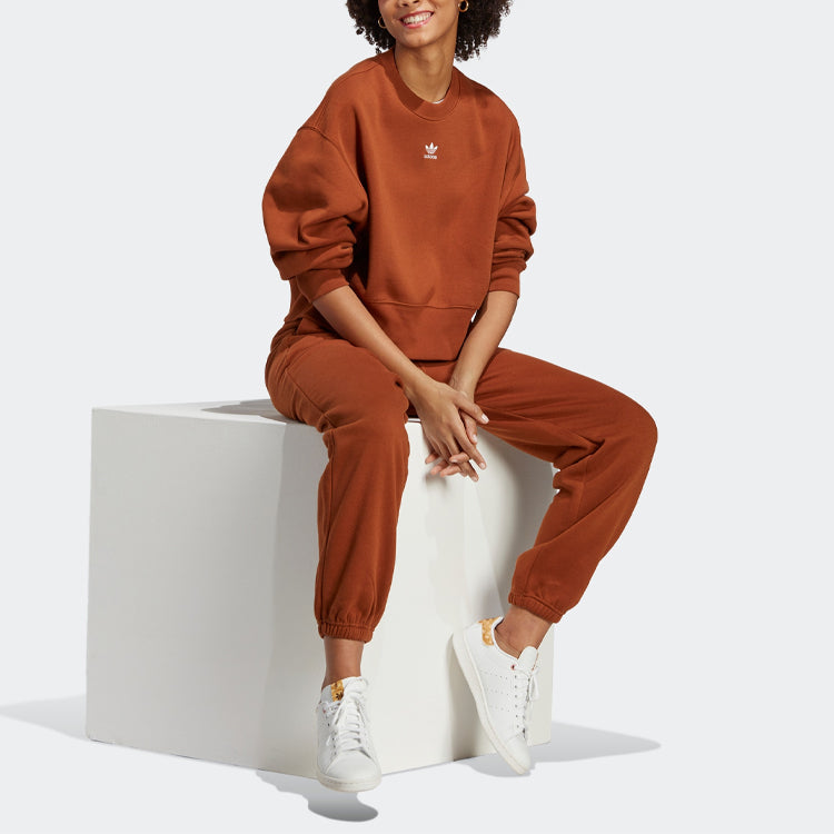 (WMNS) adidas Originals Logo Sweatshirt 'Brown' IK7695