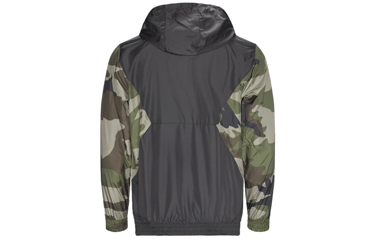 New adidas originals Camo Windbreaker Camouflage Black GYM Jacket Hoodie DV2049