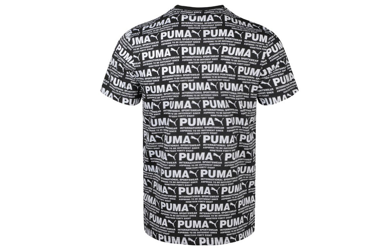 PUMA All Over Printed Logo Tee 'Black' 584132-01