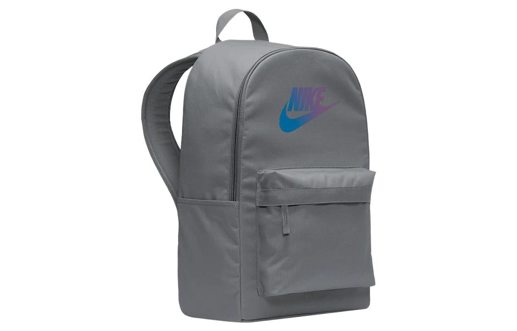 Nike polyester logo Printing Zipper Athleisure Casual Sports Large Capacity Backpack Unisex Silver Gray Silvergray BA5879-085