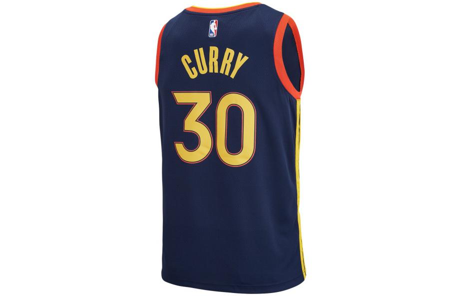 Men's Nike Golden State Warriors Curry City Swingman Basketball Jersey/Vest Navy Blue CN1729-419