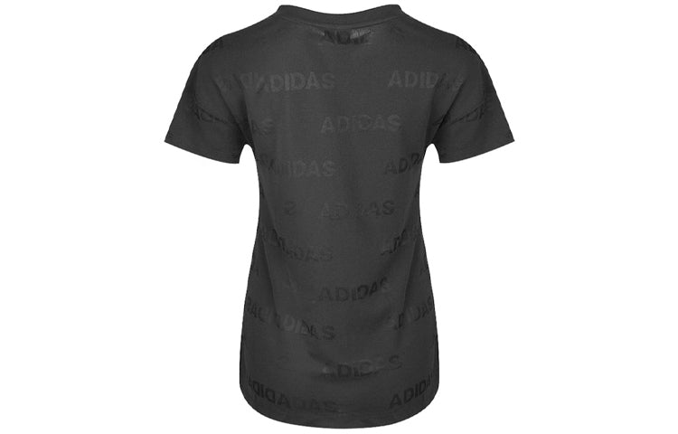 (WMNS) adidas Sports Round Neck Short Sleeve Black FK3520