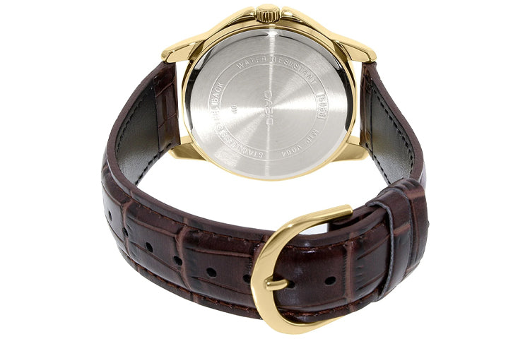 CASIO DRESS Serieses Men'ses Red Quartz Waterproof Red Strap Mens Red Analog MTP-V004GL-9A