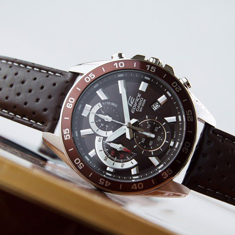 CASIO EDIFICE Serieses Men's Coffee Mens Brown Analog EFV-550L-5AVUDF