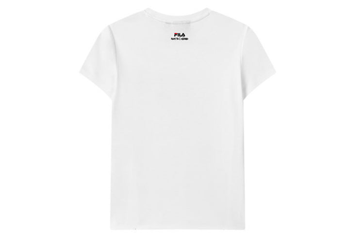 (WMNS) FILA Dolphin Pattern Sports Round Neck Short Sleeve White F11W128119F-WT