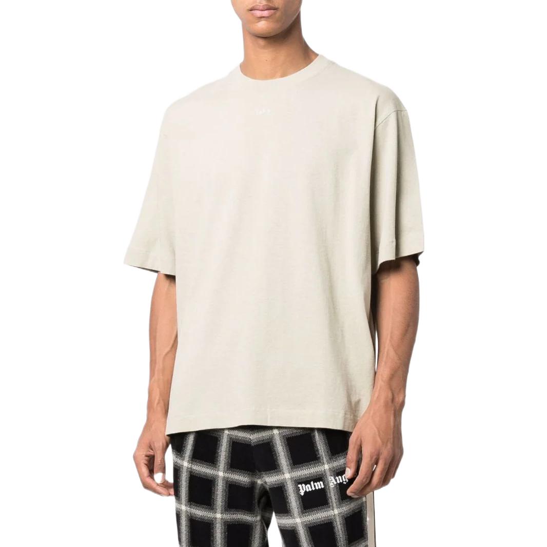 Men's Off-White SS22 Solid Color Rubber Arrow Short Sleeve Creamy White T-Shirt OMAA120F21JER00617171717
