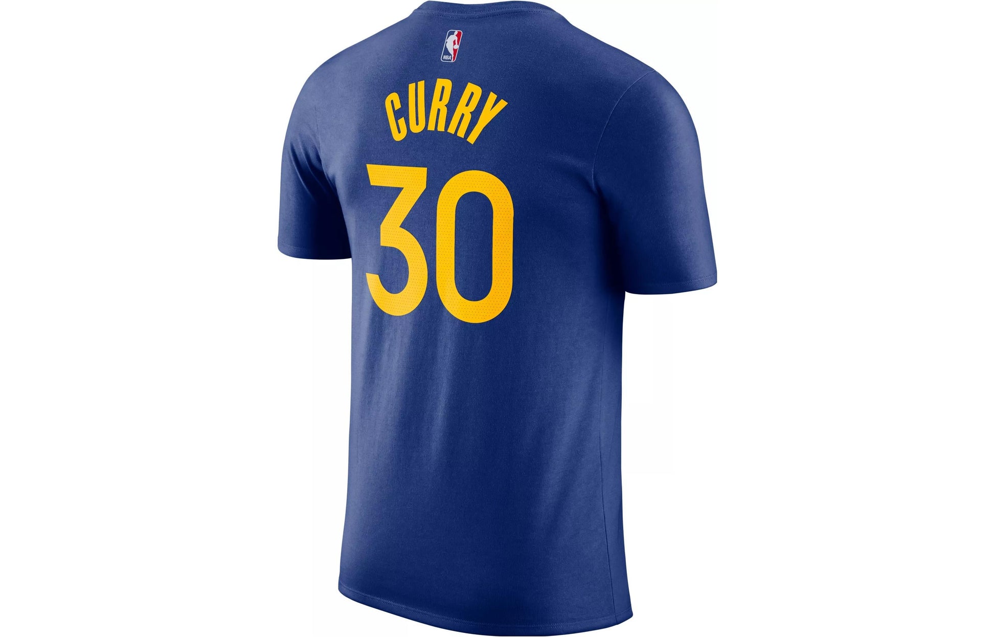 Nike NBA Warriors Curry 30 Alphabet Pattern Printing Breathable Sports Short Sleeve Blue BQ1531-401