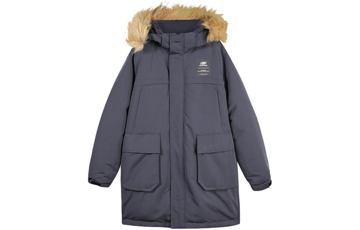 Skechers Lifestyle Series Long Down Jacket 'Black' L422M098