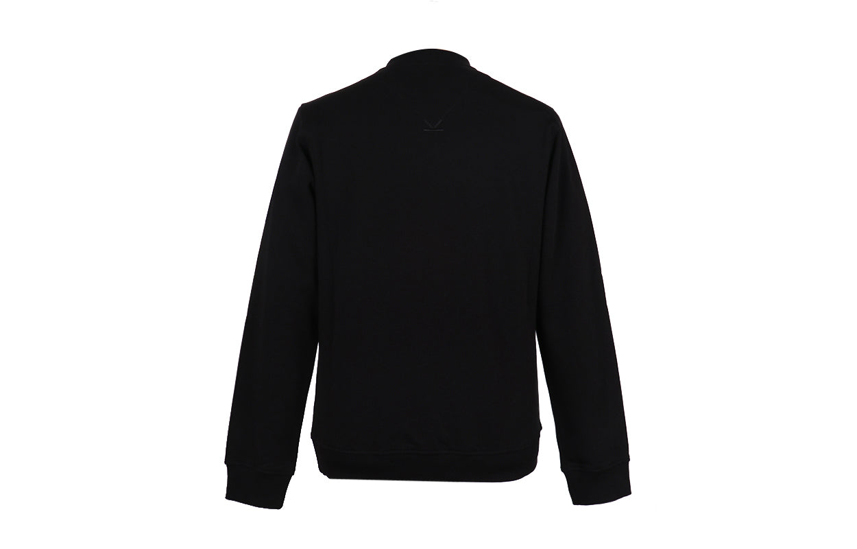 Men's KENZO Embroidered Long Sleeves Sports Black F965SW1084ME-99