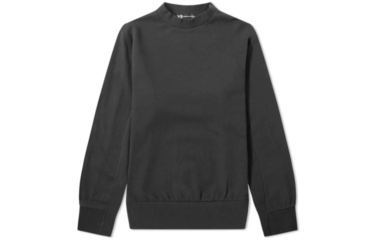Men's Y-3 TOKETA PRINT CREW SWEATER Round Neck Black FJ0425