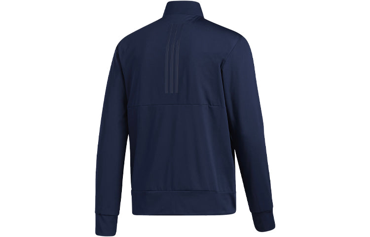 adidas Wind P Heat Jk Golf Athleisure Casual Sports Baseball Collar Jacket Navy Blue FS6975