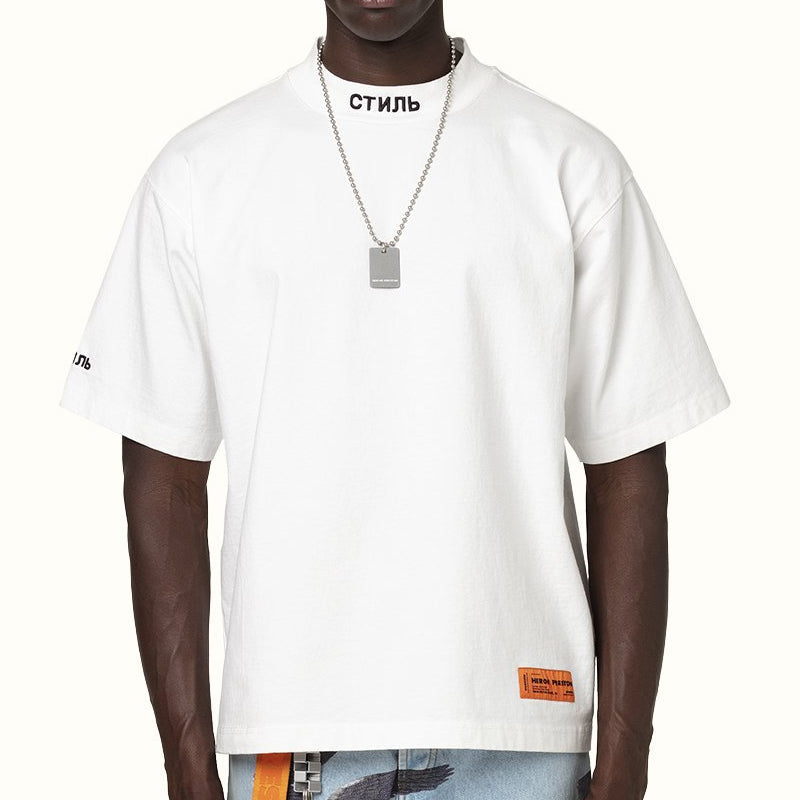Men's HERON PRESTON Embroidered Logo White HMAA021F20JER0010110
