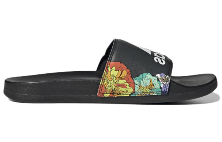 (WMNS) adidas Adilette Comfort Slide 'Black Floral' GW1049