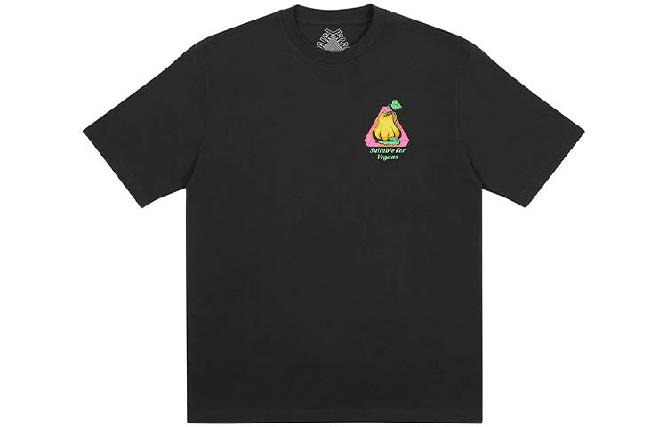 PALACE Nein Cheese Neinegg T-Shirt Pattern Cartoon Short Sleeve Unisex Black PAL-SS21-002
