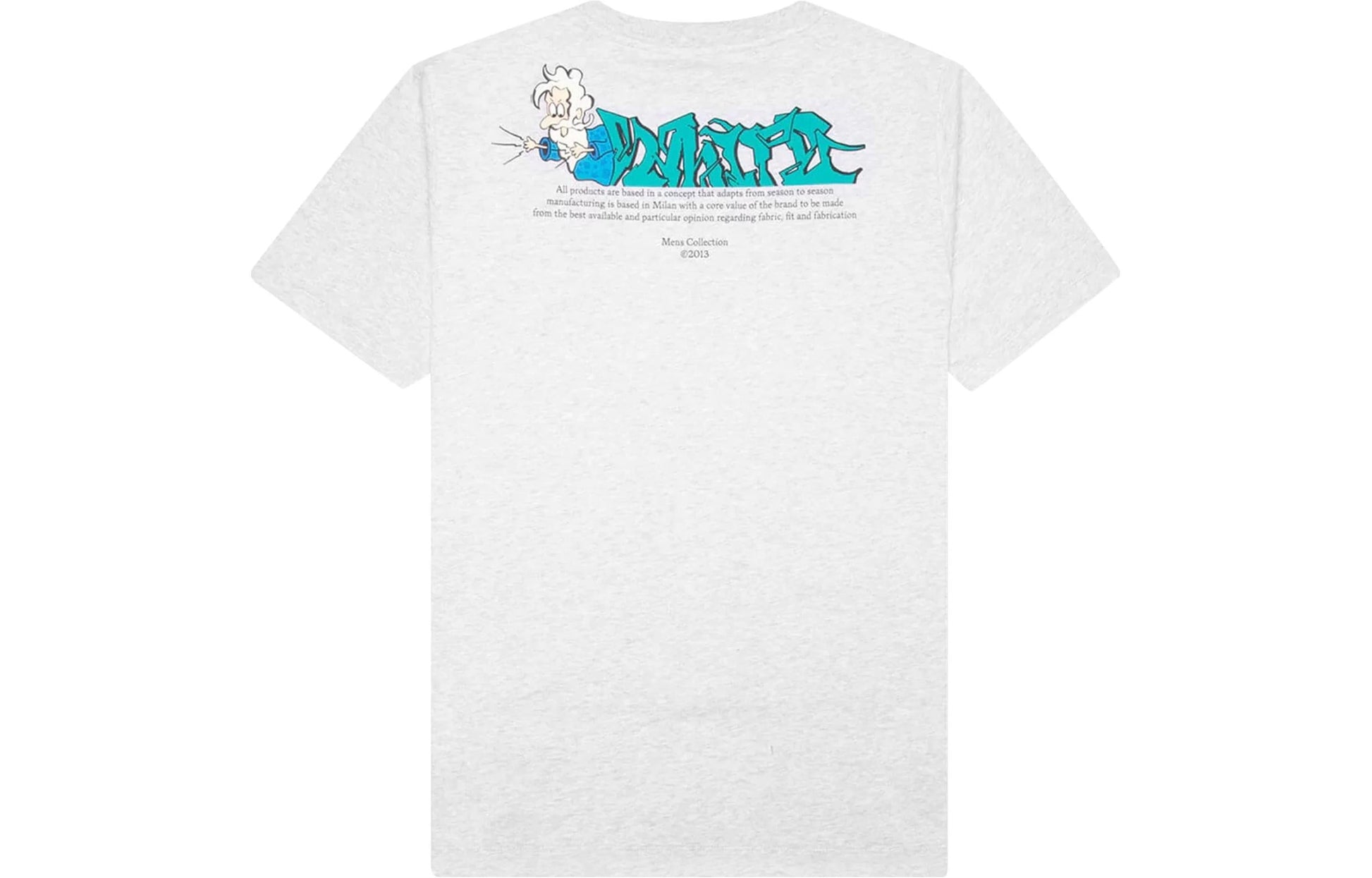 Men's Off-White SS22 Alphabet Logo Printing Round Neck Short Sleeve Version Gray T-Shirt OMAA027S22JER0120857