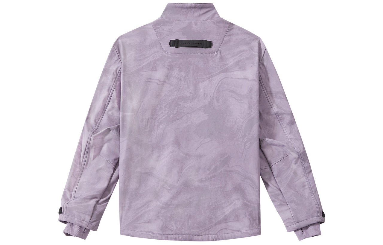 Li-Ning LNG Functional Series Multiple Pockets Solid Color Stand Collar Jacket Yellow Purple LJMR539-1