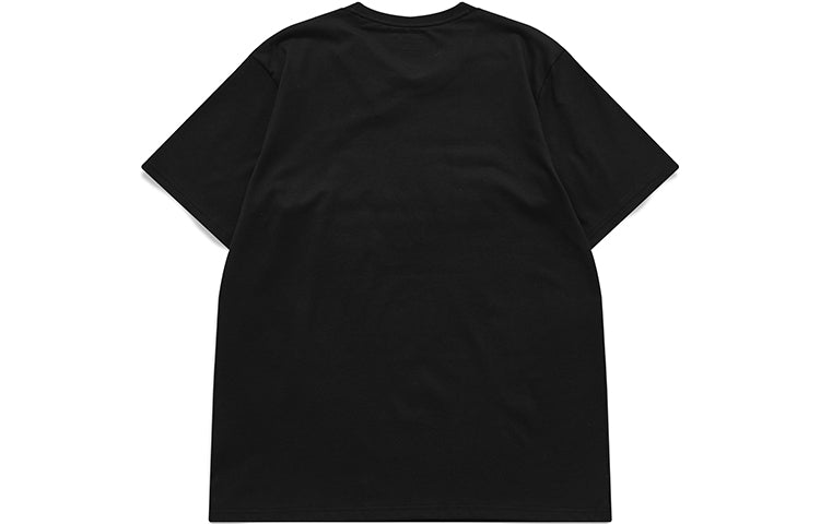 Men's FILA FUSION Logo Printing Round Neck Short Sleeve Carbon Black T-Shirt T11M829150E-BK