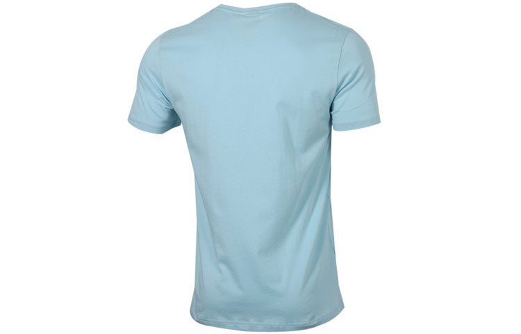 PUMA 3D Large Logo Printing Short Sleeve Blue 596535-18