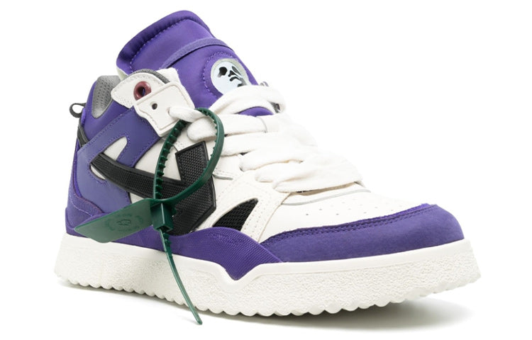 Off-White Sponge Mid-Top Sneakers 'Purple White Black' OMIA234S23LEA0013710