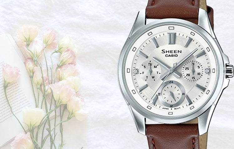 CASIO SHEEN Series quartz Business Watch Brown Analog SHE-3060L-7A