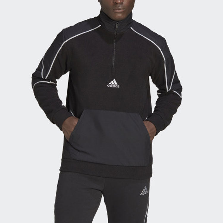 adidas Reflect-in-the-Dark Polar Fleece 1/4-Zip Top 'Black' HL6914