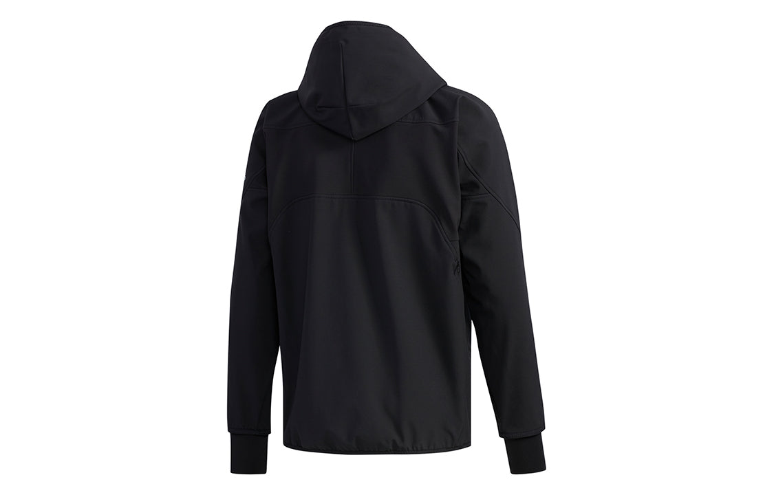 adidas M Wr Hd Jkt hooded casual Jacket Sports Black ED3726