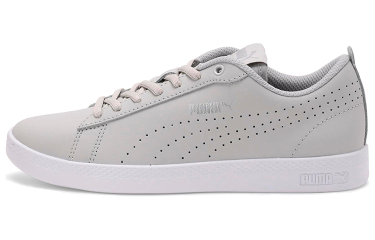 (WMNS) PUMA Smash Perf Leather Casual Sneakers Grey/White 365216-12