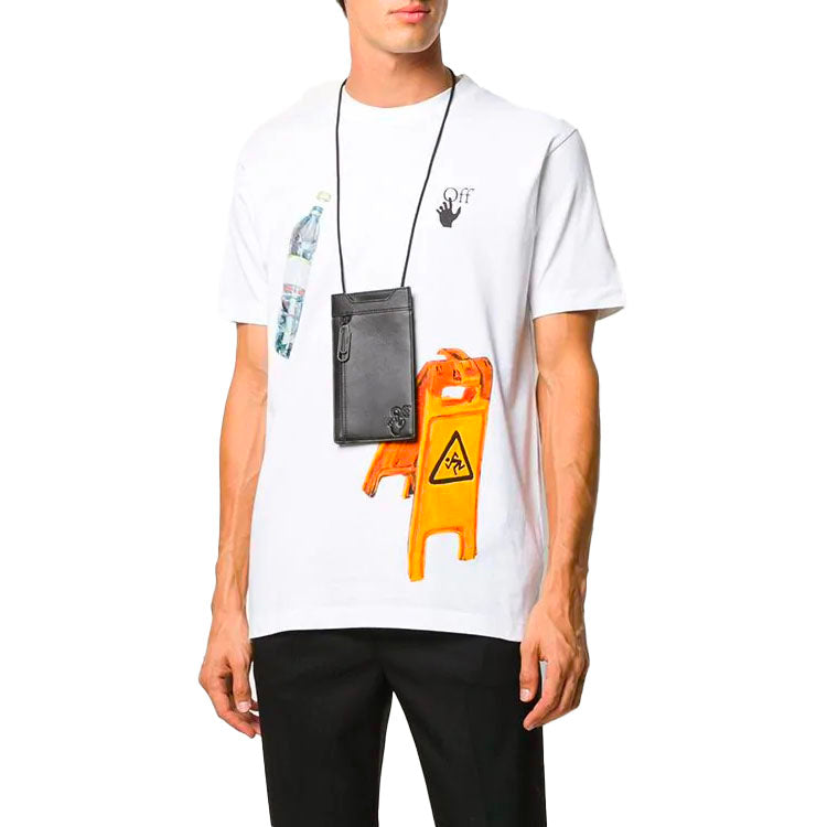Off-White Pascal Applique Casual Tee Men's White OMAA027F20FAB0050110