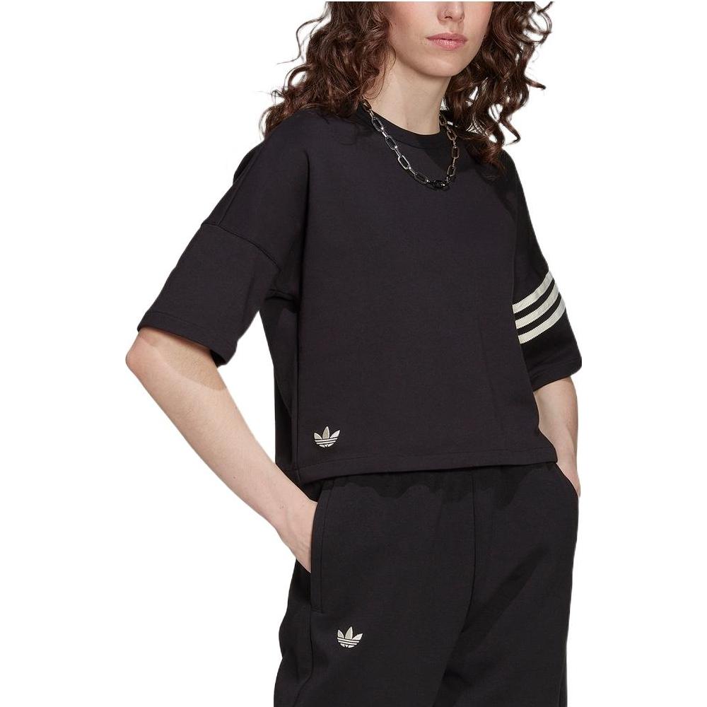 (WMNS) adidas Adicolor Neuclassics T-Shirt Asia Sizing 'Black' HM1758
