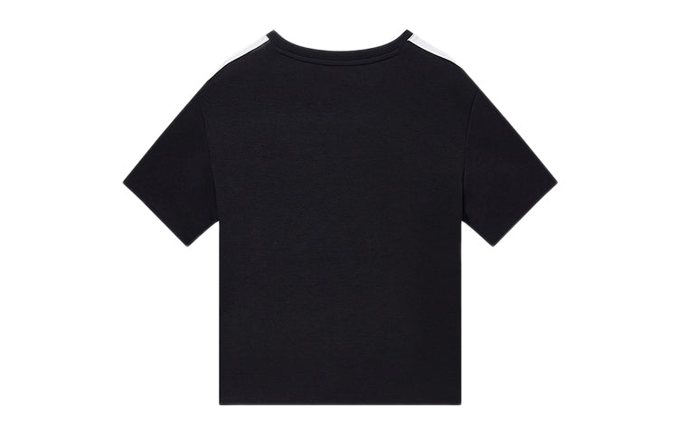 (WMNS) FILA Alphabet Logo Printing Sports Round Neck Short Sleeve Navy Blue F11W928115F-NV