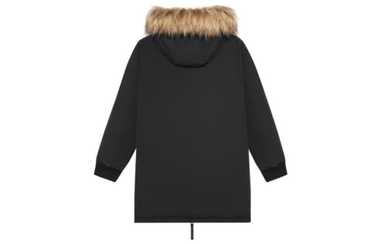 New Balance Fur Collar Warm Windproof Jacket Asia Sizing 'Black Brown' AMJ23371-BK