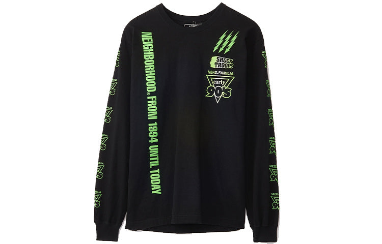 NEIGHBORHOOD Familia Alphabet Logo Printing Pullover Unisex Black 191PCNH-LT02