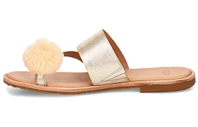 (WMNS) UGG Hadlee Metallic Gold Color Slippers 1101349-GOLD